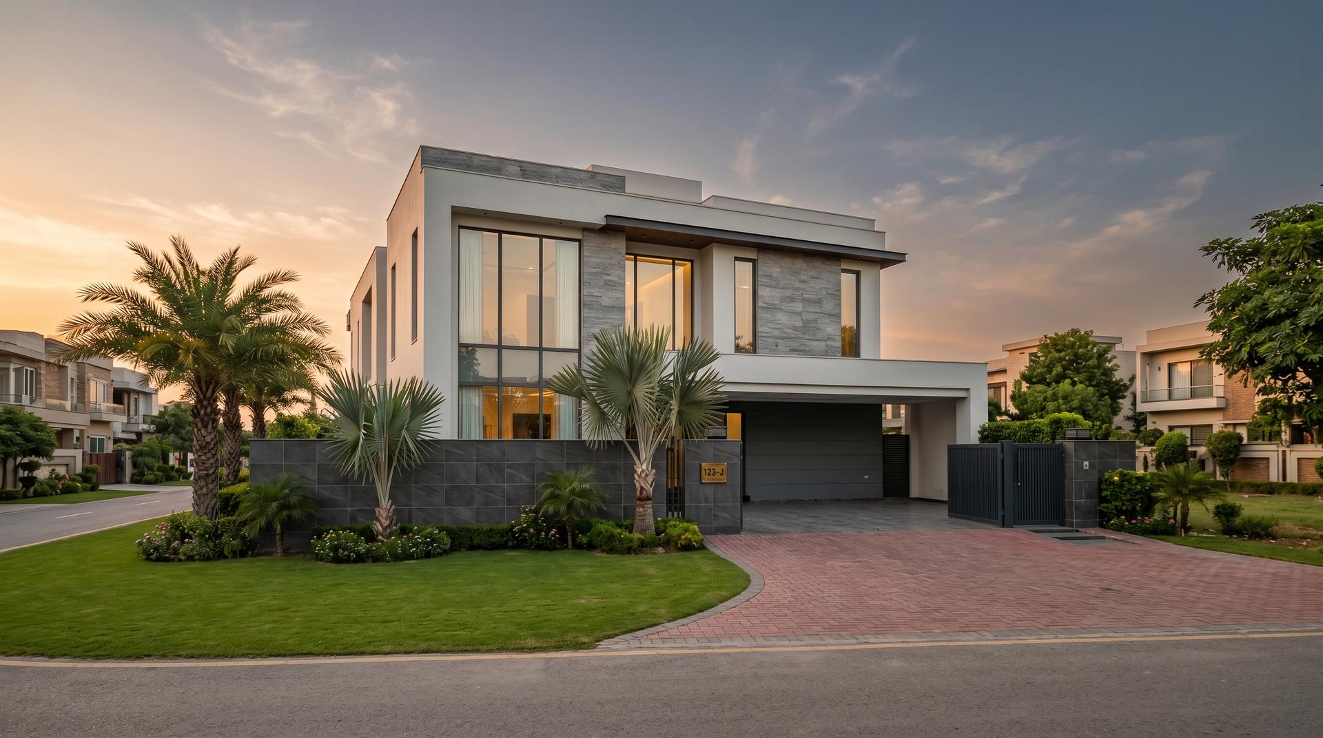 Best 10 marla house for sale in DHA Lahore showing premium J Block design and lawn